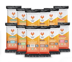 Phoenix Bars Starter Bundle: 12 high-calorie flapjacks, two of each of the six flavours